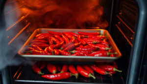 Torka chili i ugn – temperatur, tid och bästa metoden